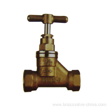 Brass thread stop valve